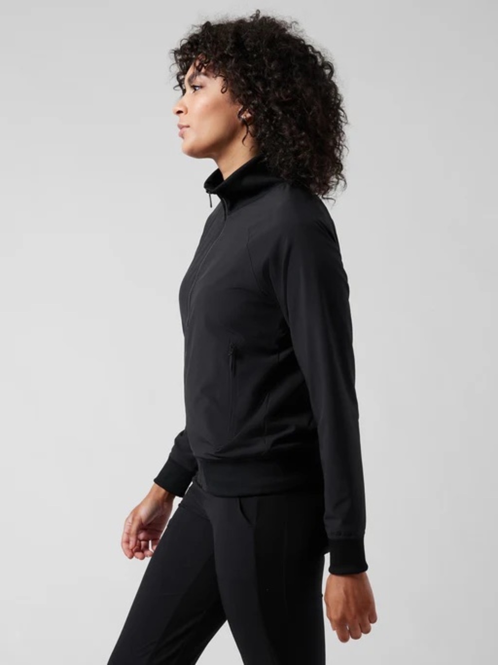 Athleta Brooklyn Bomber Jacket in Black - Picture 3 of 9